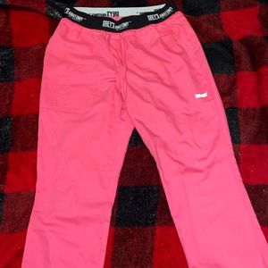 Pink scrub pants
